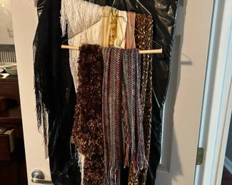 Clothes and accessories throughout the house