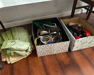 Clothes and accessories throughout the house