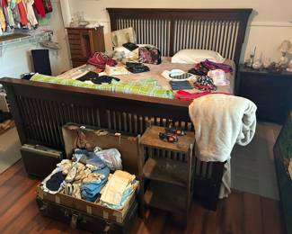 Clothes and accessories throughout the house