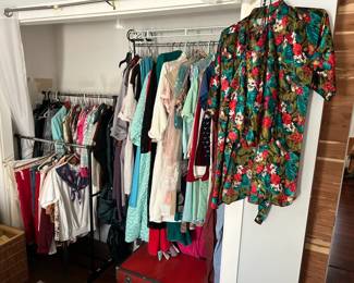 Clothes and accessories throughout the house