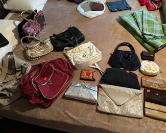 Clothes and accessories throughout the house