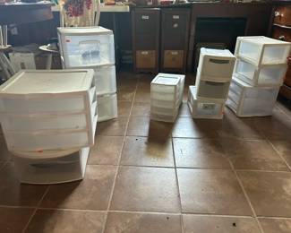 Variety of storage containers throughout the house