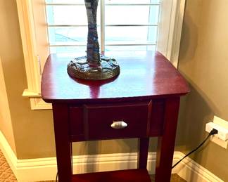 Dragonfly stained glass lamp