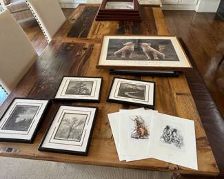 Framed and unframed Art