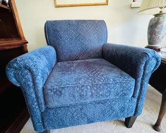 Like New Modern Blue Sitting Chair (2 of 2)
