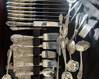 Towle 12 Place Setting Sterling Silver Flatware Set ~ King Richard 1932