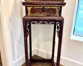 Antique Asian Carved Display Stand
