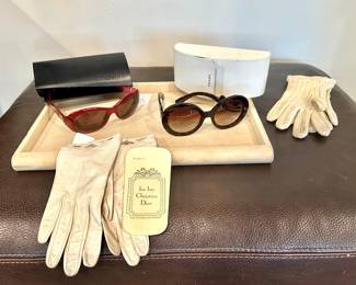 Prada & Tom Ford Sunglasses, Vintage Dior Gloves