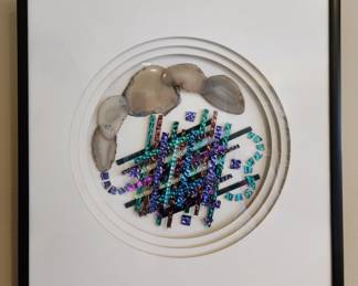 JUDY & JOHN HORVATH Petrified Wood and Art Glass bid #31