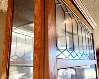 Lighted Oak Display case $159 or bid #55