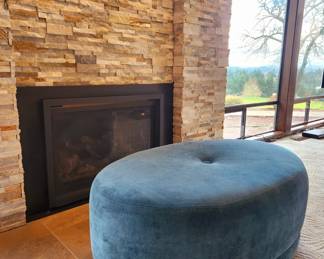 Modern Teal Ottoman $145 or bid #14