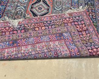 Moroccan Rug, Blue and Pink. 122" L 78" W     $500.00