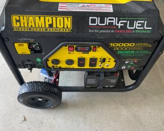 Champion Duel Fuel Generator  (New, never been used)     Global Power Equipment 459cc  8000/7250 running watts.