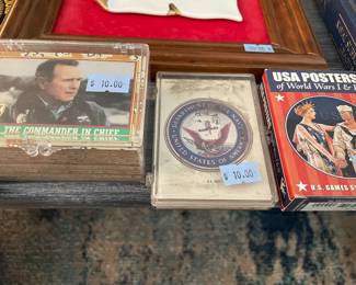 US Navy Collectibles: Desert Storm Cards, Military peel stickers, USA Posters Playing cards