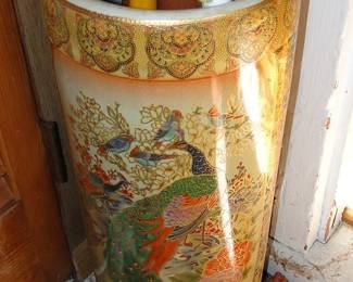 Oriental umbrella stand or cane stand