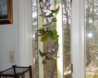 Hummingbird stained glass