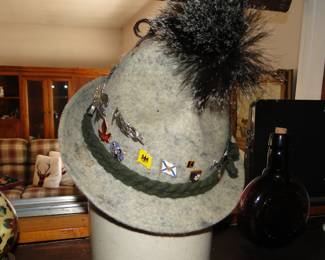 German Bavarian hat with pins