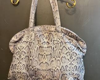 Carole M. Studio Snakeskin pattern purse with some spots fading. Made in Italy. 