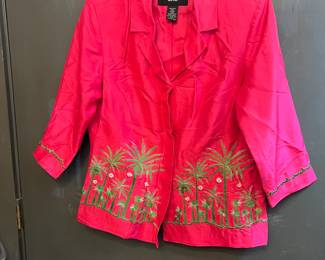 Pink silk blazer. Size small.