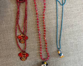 Disney jewellery. Donald Duck necklace, mini necklace with bell, friendship necklaces.