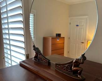 Art deco double sided mirror (as is)