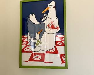 George Davis framed print 22/25 Nantucket Bird feed