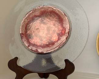 Vintage Art glas plate