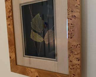 Leaf lines 3D wall art