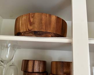 Wooden Saladbowl set vintage