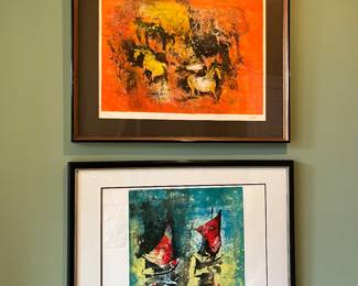 Hoi Lebadang lithographs - mid century signed and numbered - artist of Vietnamese / French background (1922-2015)
