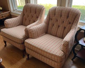 Tufted armchairs