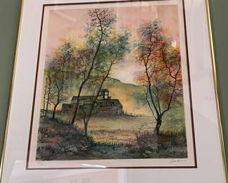 Numbered and signed framed art by Rivera