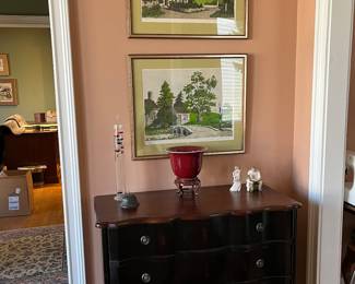 Beautiful 4 drawer Arhaus chest with serpentine edge