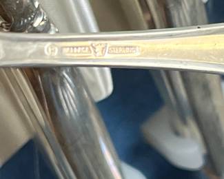 Wallace Stradivari sterling flatware 60+ pcs total with full 6pc service for 8 and serving pieces 