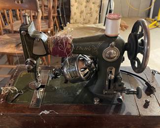 1918 Western Electric Sewing Machine with case and foot pedal