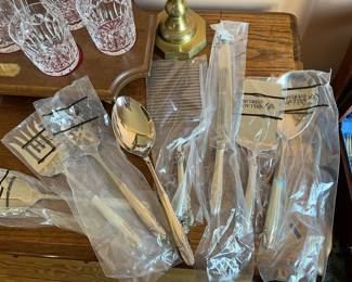 Wallace Stradivari sterling and stainless serving pieces - some new in package