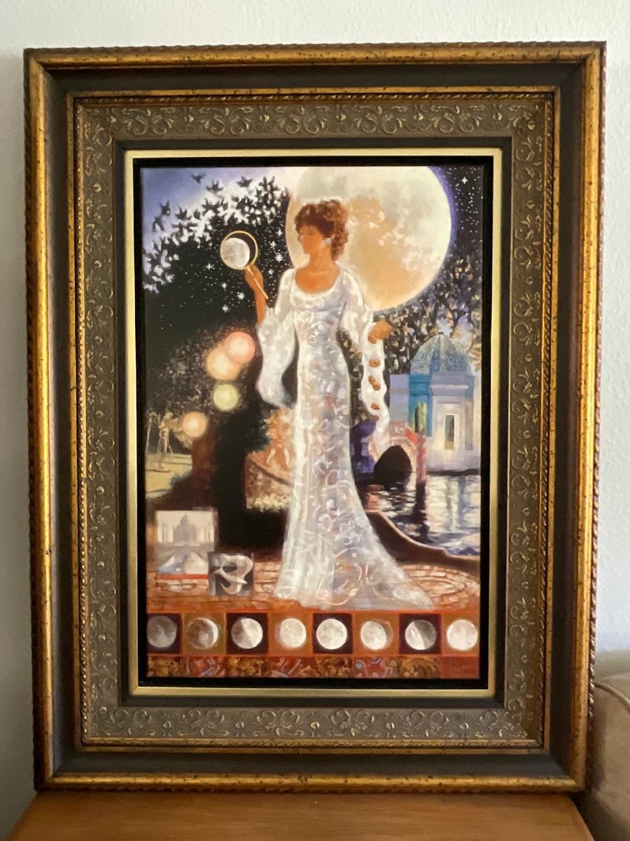 "Moonlit Garden" Painting by Peter Nixon