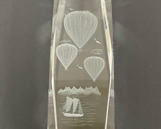 Laser Glass paperweight