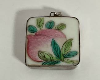 Asian Porcelain Pottery Pendant
