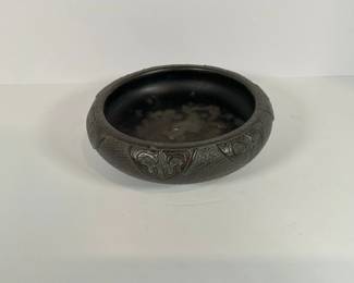 Vintage Japanese Black Ceramic Bowl