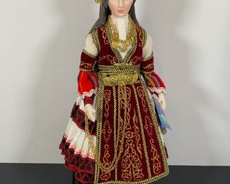 Greek "Evelt" Porcelain Doll