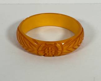 Carved Bakelite Bracelet