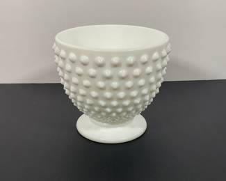 Fenton Milk Glass Hobnail Bowl