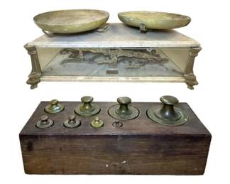 Antique Arciello Scale Brass Weights