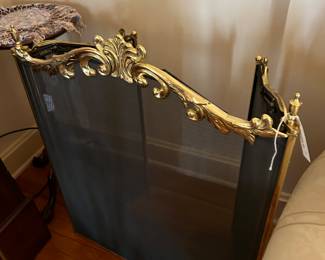BRASS FIREPLACE SCREEN