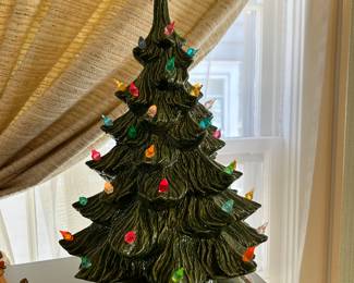 VINTAGE CERAMIC TREE WITH STAR