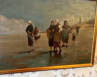 OIL ON CANVAS - PAINTED BY CLIENTS GREAT-GRANDFATHER WHEN HE WAS BACK FROM CIVIL WAR