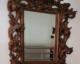 Vintage Large Baroque Style Wall Mirror by Kreiss
