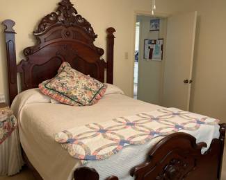 Antique, Ornate, Full-Size Bed
