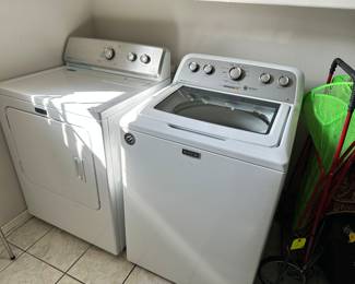 Maytag: Dryer; Centennial MCT, and  Washer: Bravos, MCT (Maytag Commercial Technology)